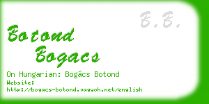botond bogacs business card